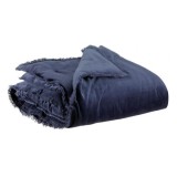 BEDCOVER VELVET UNI INDIGO